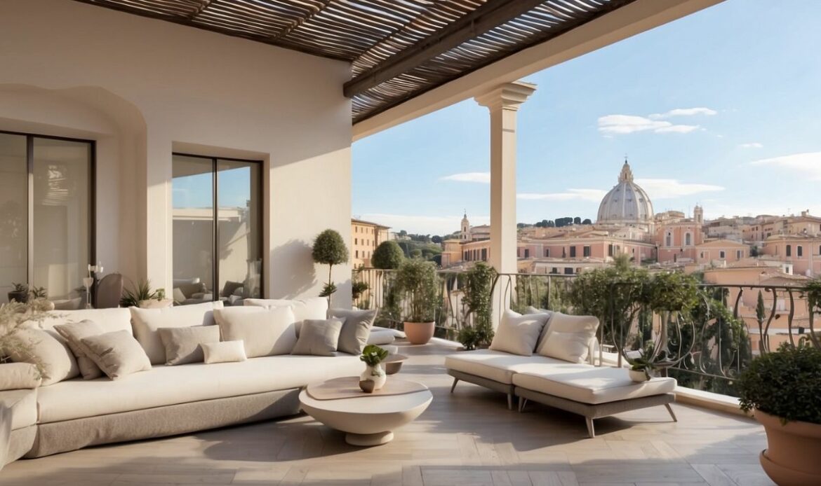 Penthouse avec terrasse et vue sur la Piazza di Spagna