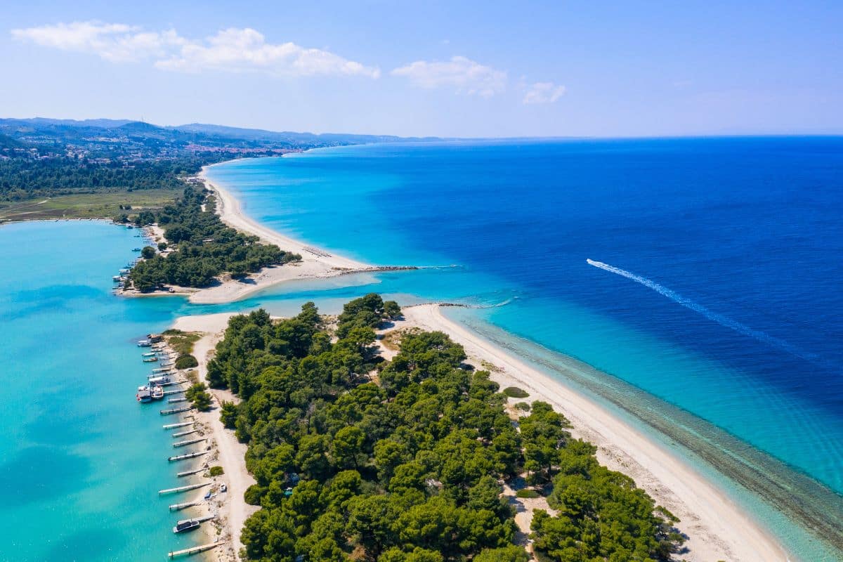 Port Glarokavos Lagoon Beach vue du ciel