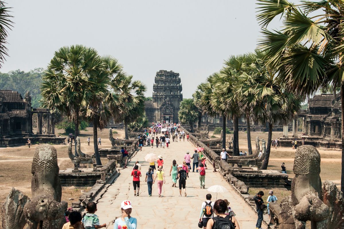 Foule dans les monuments