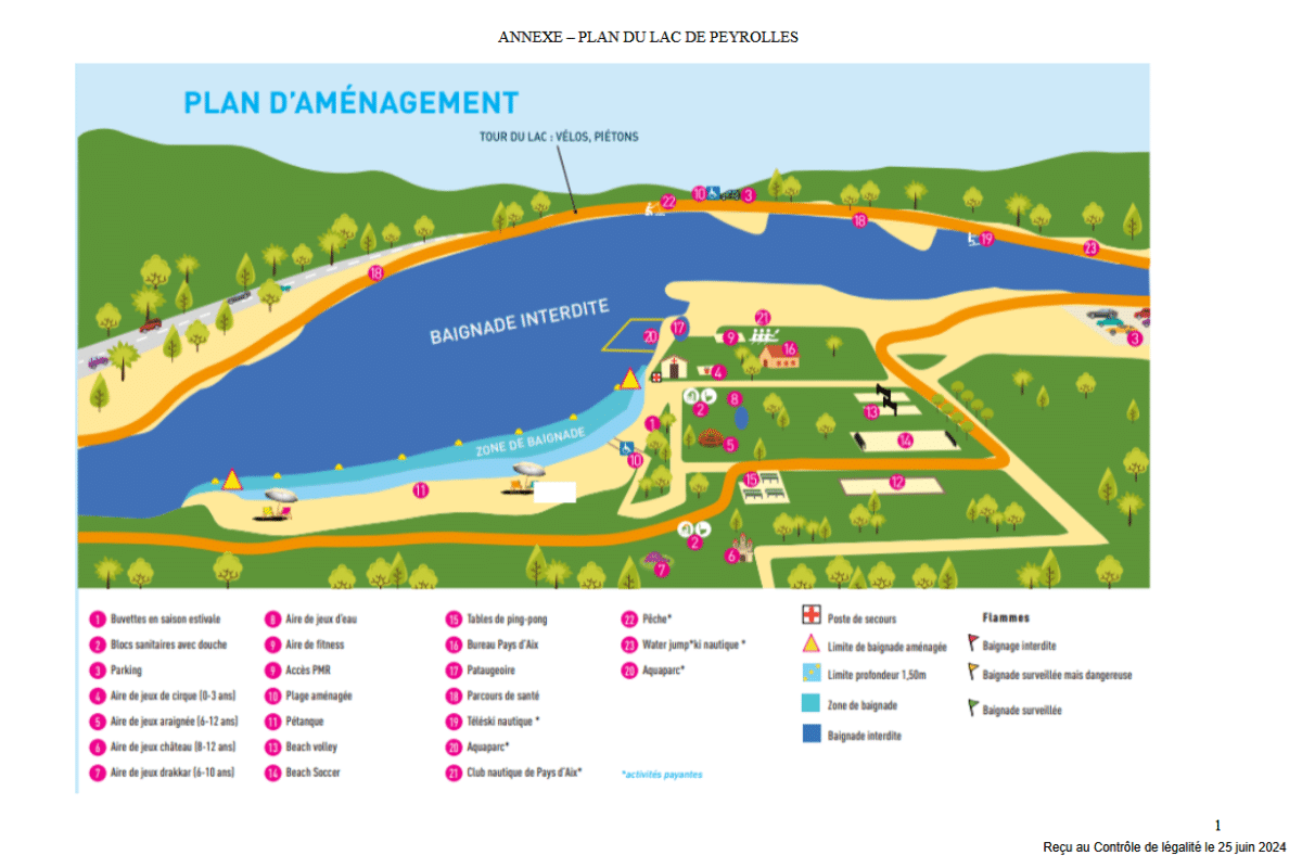 Plan lac Peyrolles