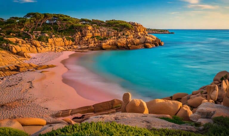 Plage rose sardaigne