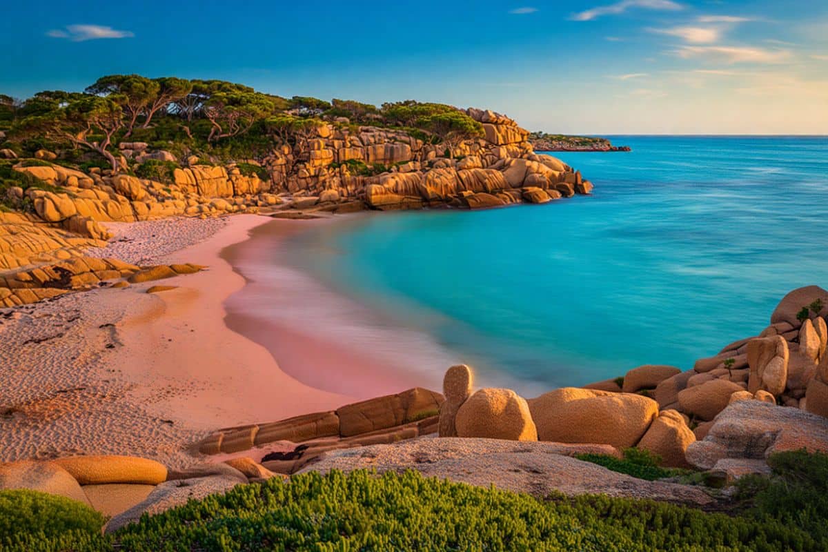Plage rose sardaigne