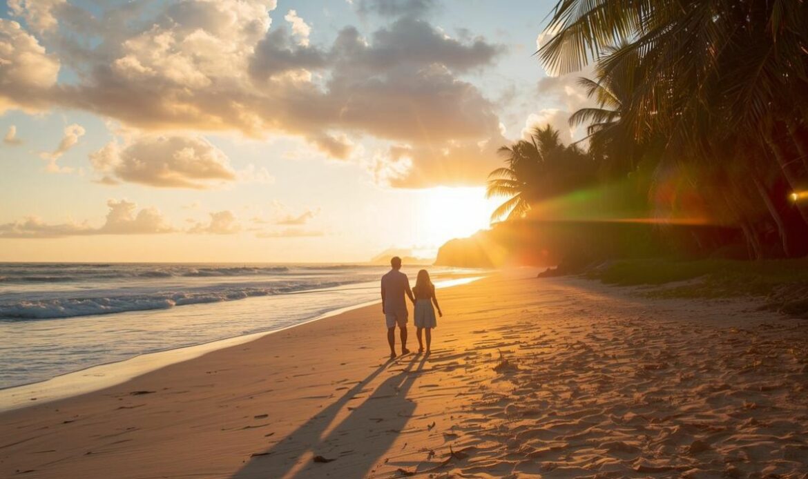 Couple loin des resorts bondes