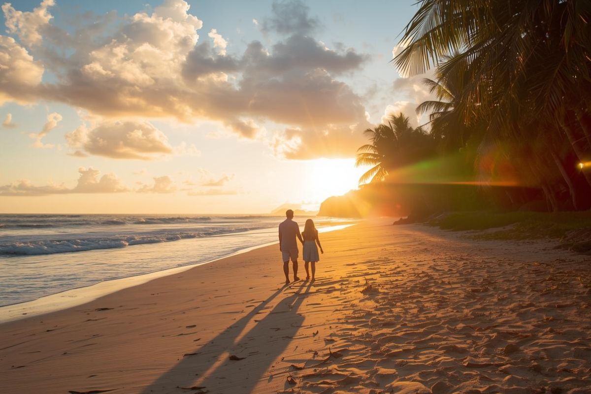 Couple loin des resorts bondes