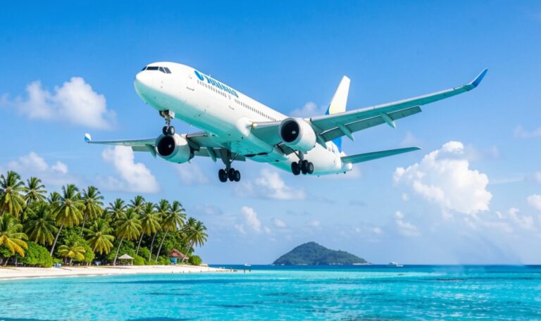 Avion qui quitte les Maldives